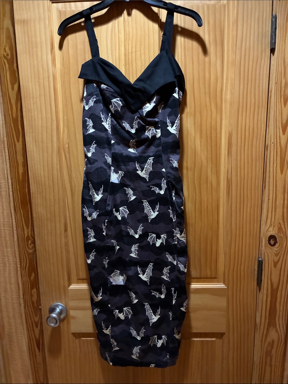 🦇 Vintage Bat Pinupgirl Retro Pinup Wiggle Dress